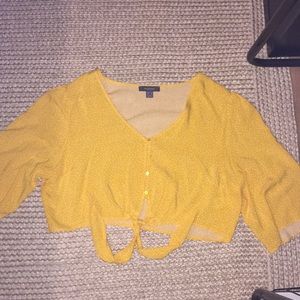 Yellow Polka dotted Top